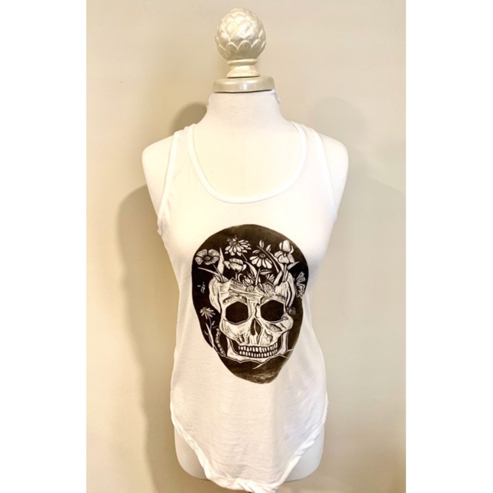 Skull print tank top